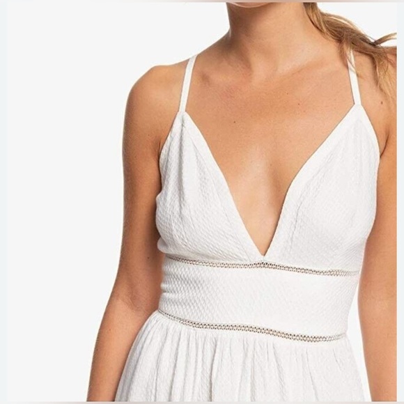 Roxy “Silver Light” strappy White Sleeveless Dress Small - Picture 2 of 13